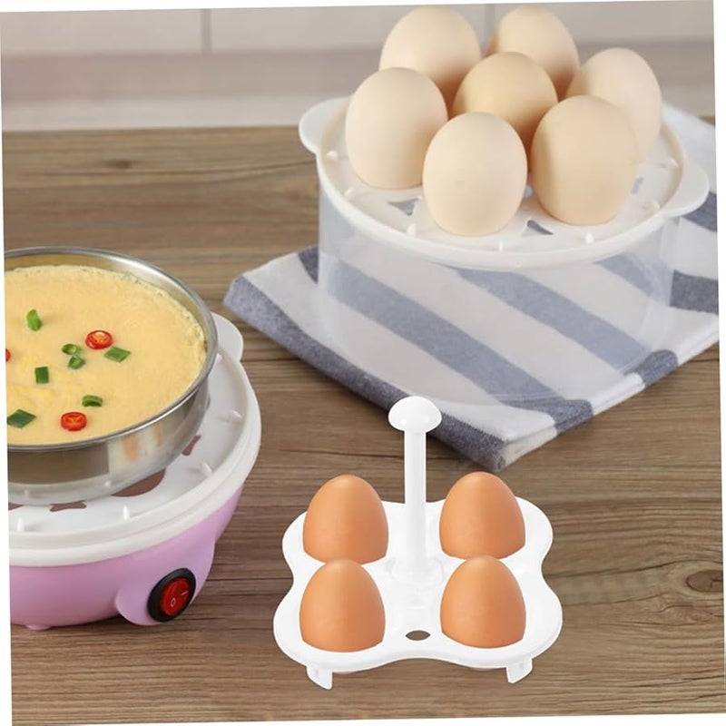 POPETPOP 4pcs Egg Holder with Lid for Boiling Steaming Refrigerator Pressure Cooker Accessories - Image 5